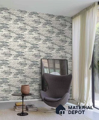 A58102 | 10 Meter x 21 Inches Brick Look Wallpaper - 57.41 Sq. Ft. | Minimum 15% wastage during installation