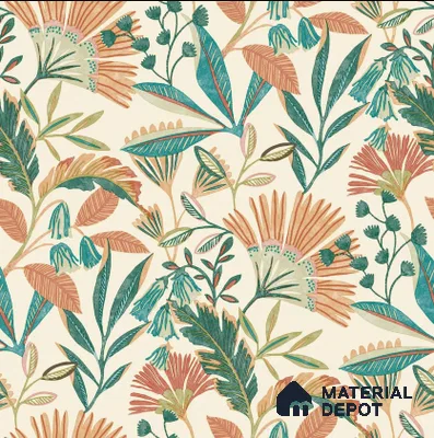 A63801 | 10 Meter x 21 Inches Florals Look Wallpaper - 57.41 Sq. Ft. | Minimum 15% wastage during installation