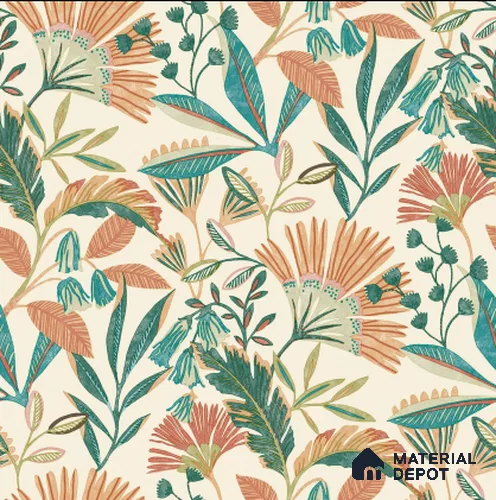 A63801 | 10 Meter x 21 Inches Florals Look Wallpaper - 57.41 Sq. Ft. | Minimum 15% wastage during installation