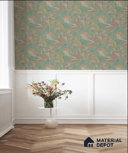 A63802 | 10 Meter x 21 Inches Florals Look Wallpaper - 57.41 Sq. Ft. | Minimum 15% wastage during installation