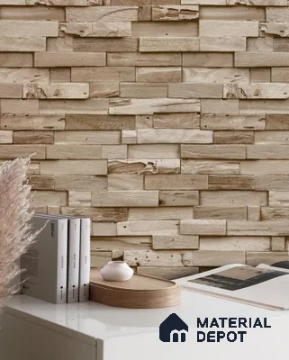 A64002 | 10 Meter x 21 Inches Stone Look Wallpaper - 57.41 Sq. Ft. | Minimum 15% wastage during installation