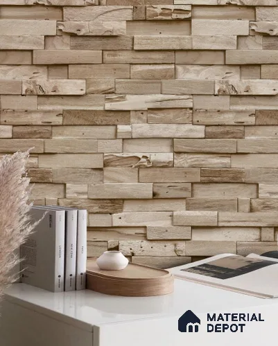 A64002 | 10 Meter x 21 Inches Stone Look Wallpaper - 57.41 Sq. Ft. | Minimum 15% wastage during installation