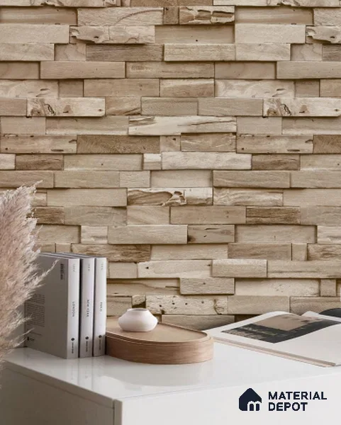 A64002 | 10 Meter x 21 Inches Stone Look Wallpaper - 57.41 Sq. Ft. | Minimum 15% wastage during installation