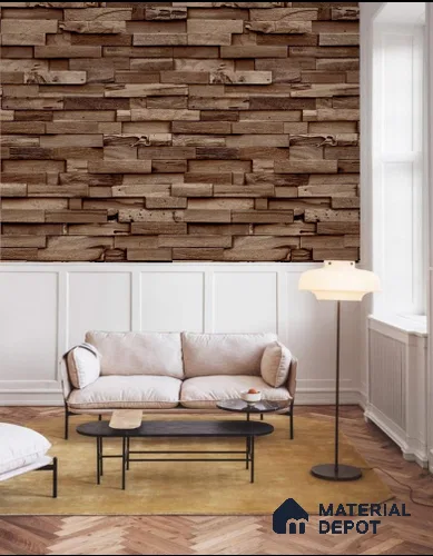 A64003 | 10 Meter x 21 Inches Stone Look Wallpaper - 57.41 Sq. Ft. | Minimum 15% wastage during installation