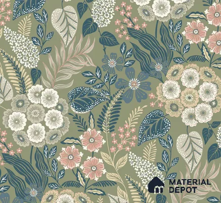 A76603 | 10 Meter x 21 Inches Florals Look Wallpaper - 57.37 Sq. Ft. | Minimum 15% wastage during installation