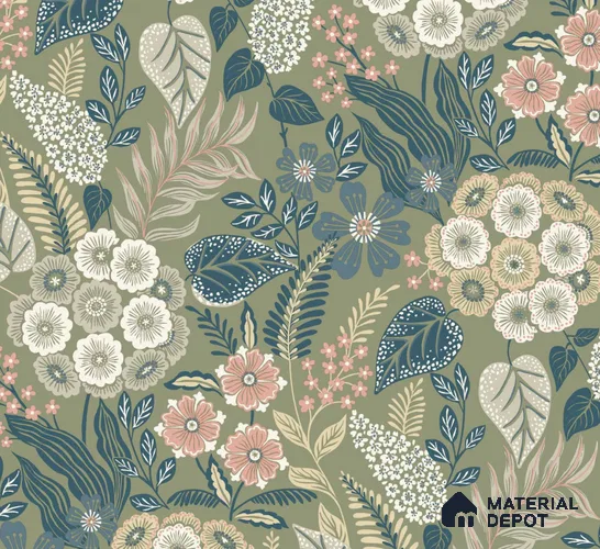 A76603 | 10 Meter x 21 Inches Florals Look Wallpaper - 57.37 Sq. Ft. | Minimum 15% wastage during installation