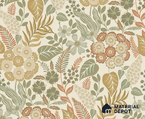 A76602 | 10 Meter x 21 Inches Florals Look Wallpaper - 57.37 Sq. Ft. | Minimum 15% wastage during installation