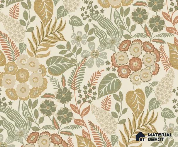 A76602 | 10 Meter x 21 Inches Florals Look Wallpaper - 57.37 Sq. Ft. | Minimum 15% wastage during installation