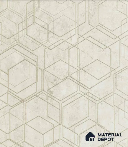 AMBL23407 | 10 Meter x 21 Inches Geometric Look Wallpaper - 57.05 Sq. Ft. | Minimum 15% wastage during installation