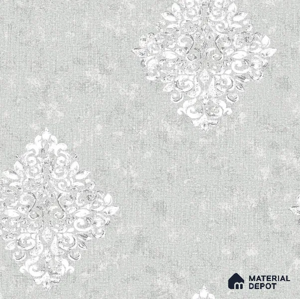AMSM22542 | 10 Meter x 21 Inches Damask Look Wallpaper - 57.41 Sq. Ft. | Minimum 15% wastage during installation