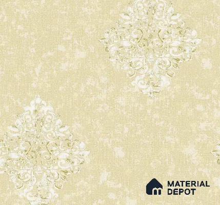 AMSM22543 | 10 Meter x 21 Inches Damask Look Wallpaper - 57.41 Sq. Ft. | Minimum 15% wastage during installation