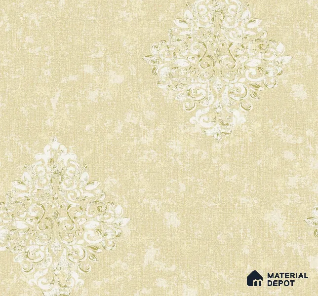 AMSM22543 | 10 Meter x 21 Inches Damask Look Wallpaper - 57.41 Sq. Ft. | Minimum 15% wastage during installation