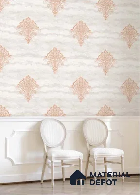 81244-3 | 5 Meter x 42 Inches Damask Look Wallpaper - 57.41 Sq. Ft. | Minimum 15% wastage during installation