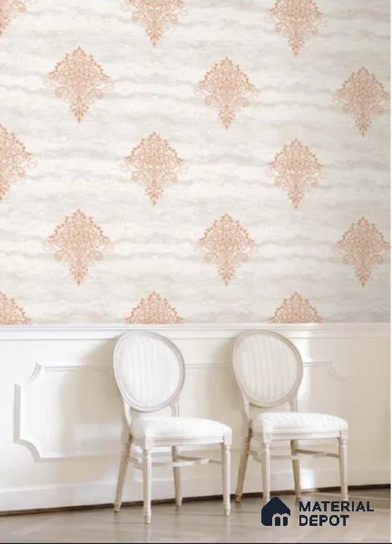 81244-3 | 5 Meter x 42 Inches Damask Look Wallpaper - 57.41 Sq. Ft. | Minimum 15% wastage during installation