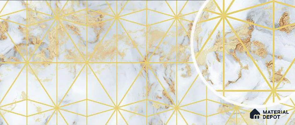 81255-2 | 5 Meter x 42 Inches Geometric Look Wallpaper - 57.41 Sq. Ft. | Minimum 15% wastage during installation