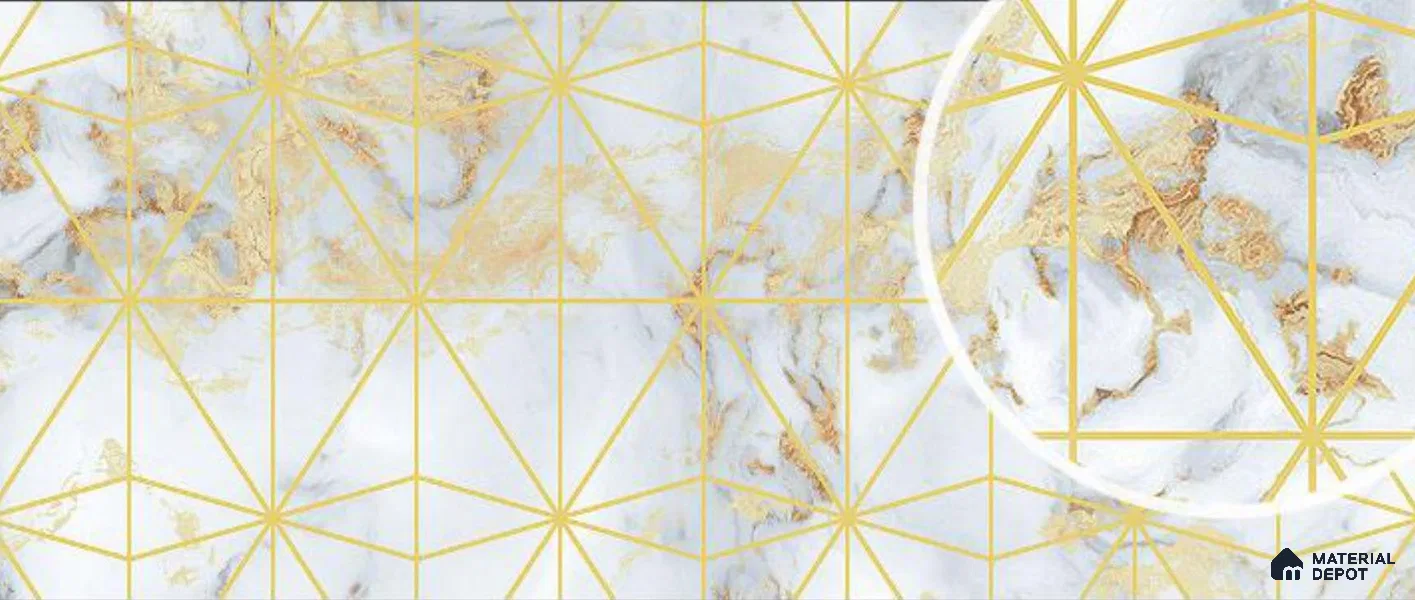 81255-2 | 5 Meter x 42 Inches Geometric Look Wallpaper - 57.41 Sq. Ft. | Minimum 15% wastage during installation