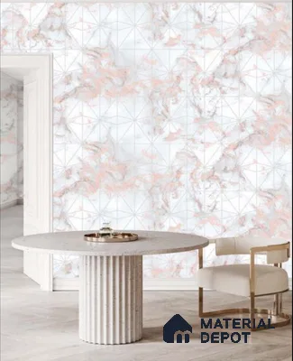 81255-3 | 5 Meter x 42 Inches Geometric Look Wallpaper - 57.41 Sq. Ft. | Minimum 15% wastage during installation