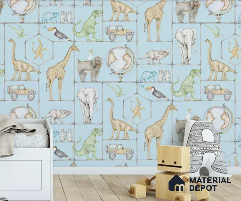 D16-1 | 10 Meter x 21 Inches Animal Print Look Wallpaper - 57.05 Sq. Ft. | Minimum 15% wastage during installation