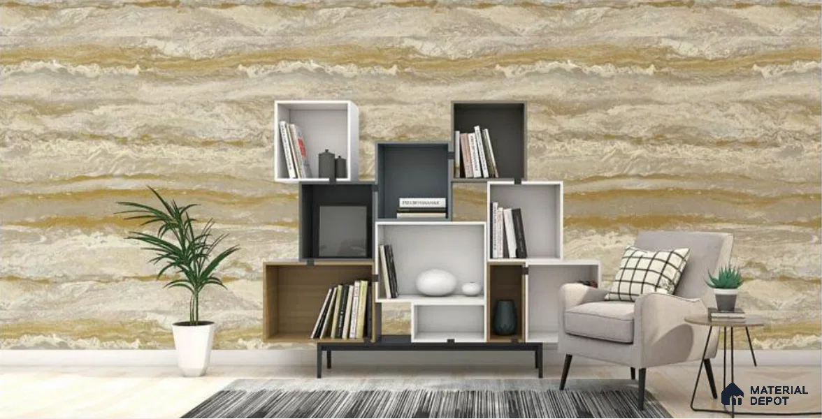 H1D0203 | 10 Meter x 21 Inches Patterned Look Wallpaper - 57.05 Sq. Ft. | Minimum 15% wastage during installation
