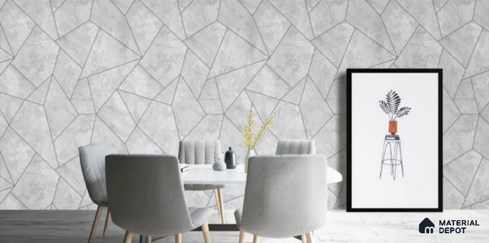 H1D0703 | 10 Meter x 21 Inches Geometric Look Wallpaper - 57.05 Sq. Ft. | Minimum 15% wastage during installation