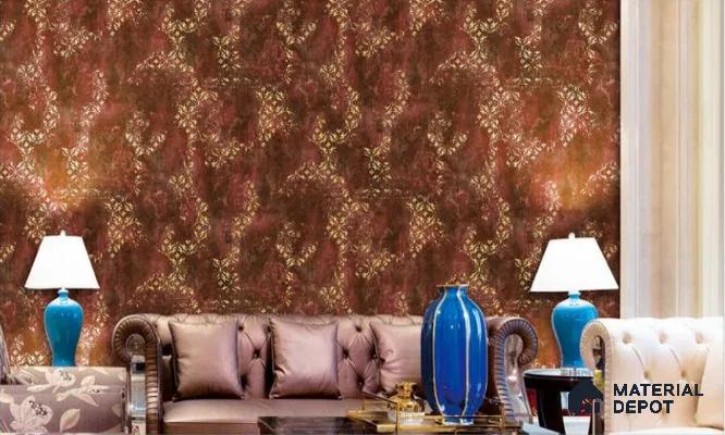 H2D77308 | 10 Meter x 21 Inches Patterned Look Wallpaper - 57.05 Sq. Ft. | Minimum 15% wastage during installation