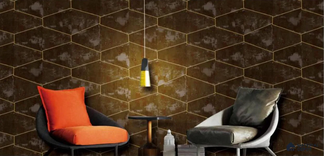 H2D77406 | 10 Meter x 21 Inches Patterned Look Wallpaper - 57.05 Sq. Ft. | Minimum 15% wastage during installation