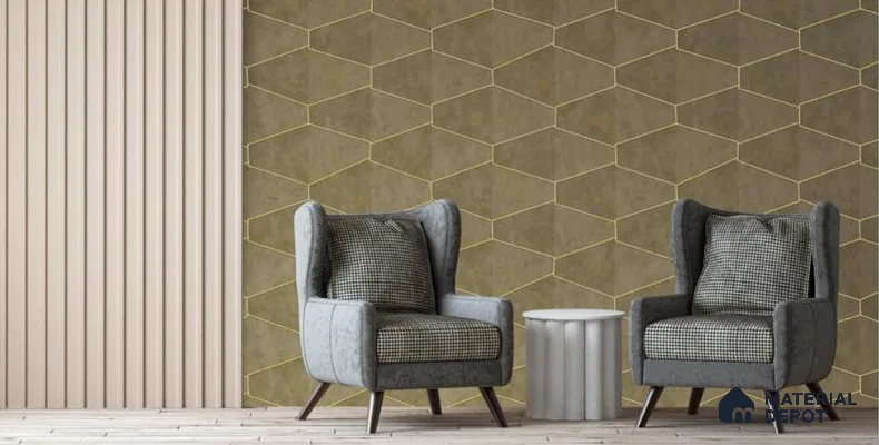 H2D77407 | 10 Meter x 21 Inches Patterned Look Wallpaper - 57.05 Sq. Ft. | Minimum 15% wastage during installation