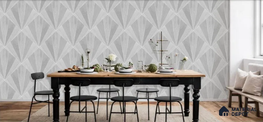 H3D881305 | 10 Meter x 21 Inches Geometric Look Wallpaper - 57.05 Sq. Ft. | Minimum 15% wastage during installation
