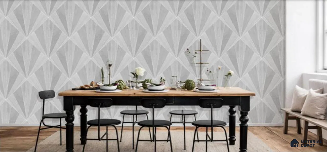 H3D881305 | 10 Meter x 21 Inches Geometric Look Wallpaper - 57.05 Sq. Ft. | Minimum 15% wastage during installation