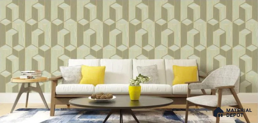 H3D881602 | 10 Meter x 21 Inches Geometric Look Wallpaper - 57.05 Sq. Ft. | Minimum 15% wastage during installation