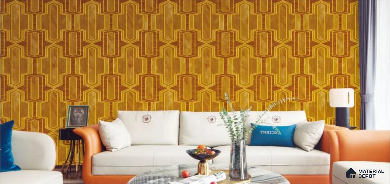 H4D99804 | 10 Meter x 21 Inches Patterned Look Wallpaper - 57.05 Sq. Ft. | Minimum 15% wastage during installation