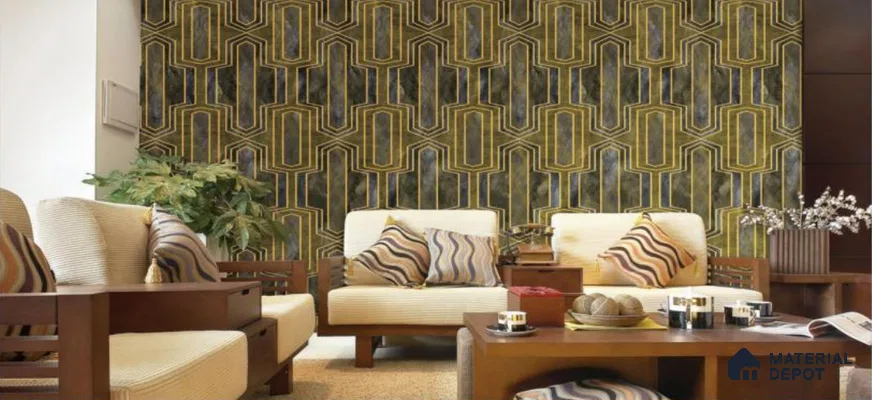 H4D99807 | 10 Meter x 21 Inches Patterned Look Wallpaper - 57.05 Sq. Ft. | Minimum 15% wastage during installation