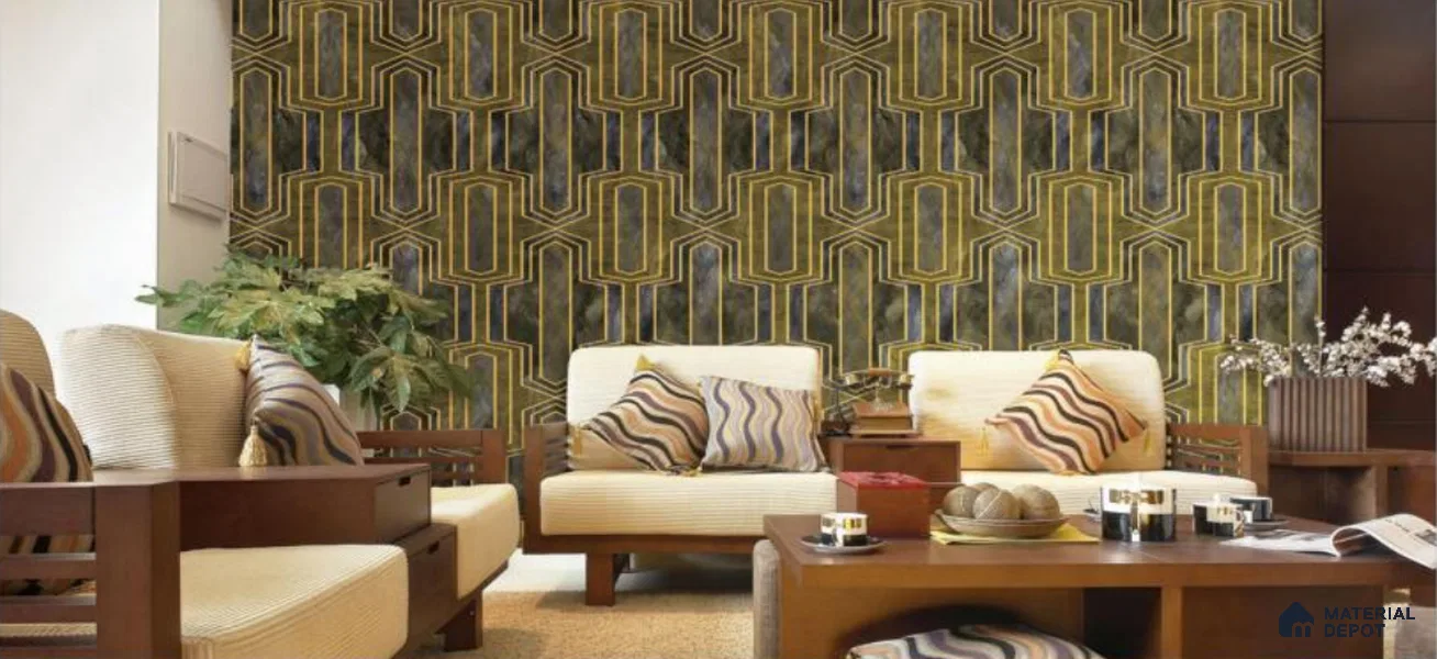 H4D99807 | 10 Meter x 21 Inches Patterned Look Wallpaper - 57.05 Sq. Ft. | Minimum 15% wastage during installation