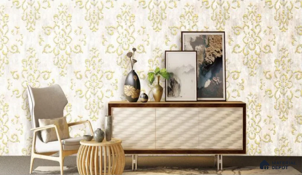H4D99904 | 10 Meter x 21 Inches Patterned Look Wallpaper - 57.05 Sq. Ft. | Minimum 15% wastage during installation