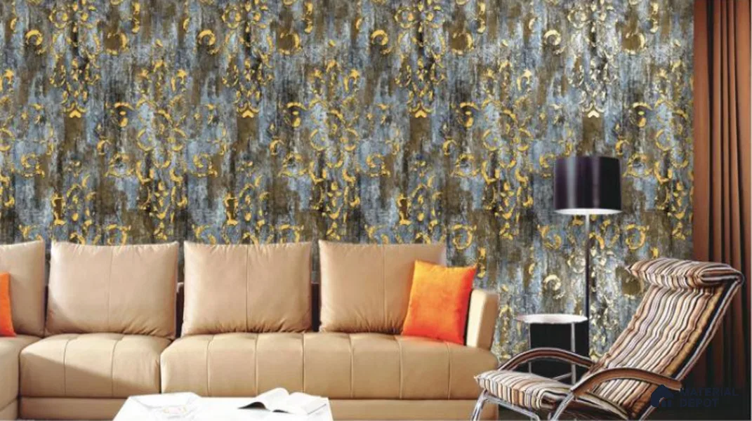 H4D99908 | 10 Meter x 21 Inches Patterned Look Wallpaper - 57.05 Sq. Ft. | Minimum 15% wastage during installation
