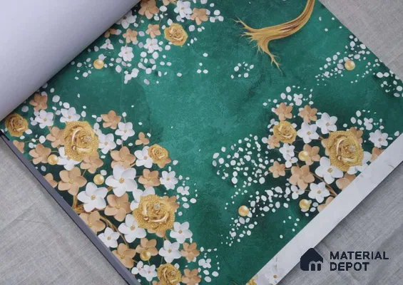 HM101 | 10 Meter x 21 Inches Florals Look Wallpaper - 57.41 Sq. Ft. | Minimum 15% wastage during installation