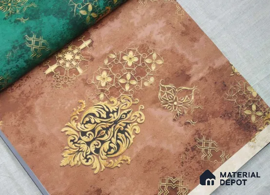 HM106 | 10 Meter x 21 Inches Damask Look Wallpaper - 57.41 Sq. Ft. | Minimum 15% wastage during installation
