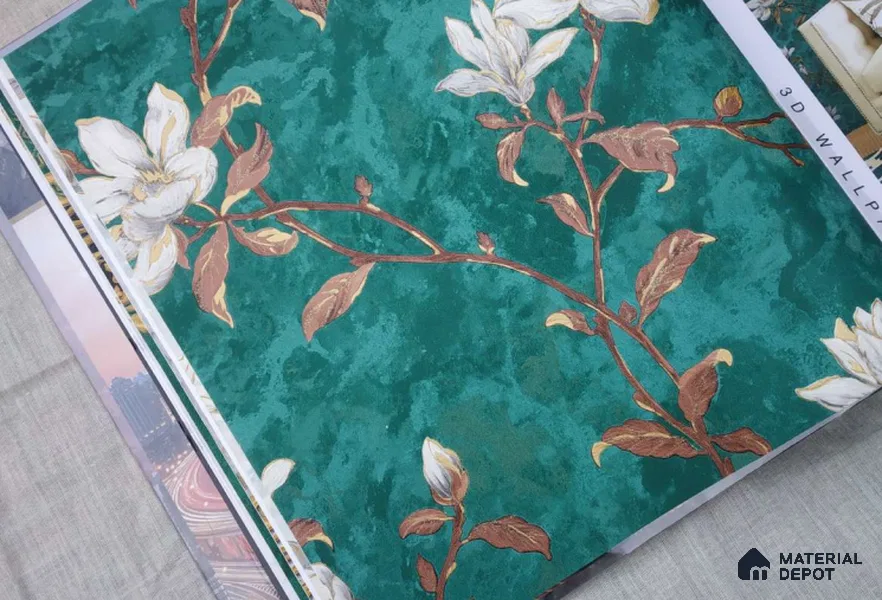 HM114 | 10 Meter x 21 Inches Florals Look Wallpaper - 57.41 Sq. Ft. | Minimum 15% wastage during installation