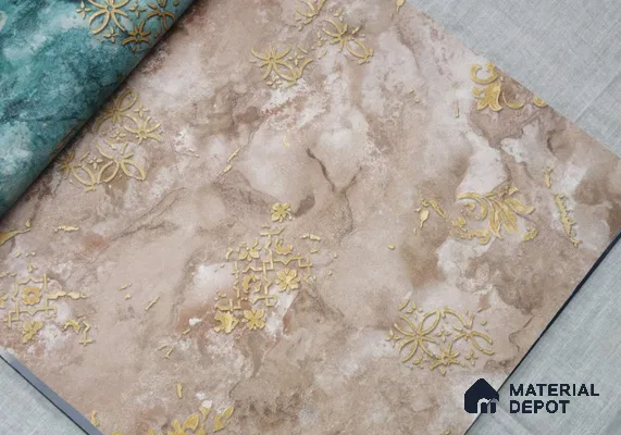 HM126 | 10 Meter x 21 Inches Damask Look Wallpaper - 57.41 Sq. Ft. | Minimum 15% wastage during installation