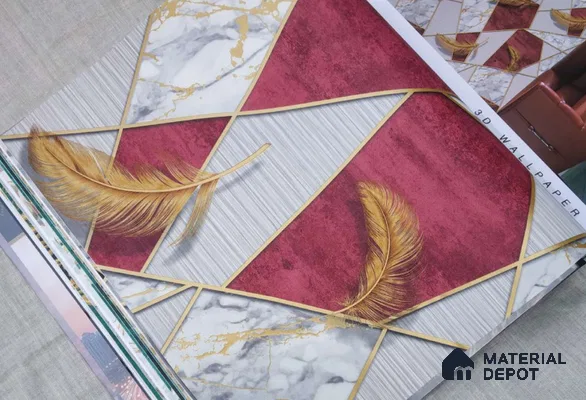 HM132 | 10 Meter x 21 Inches Patterned Look Wallpaper - 57.41 Sq. Ft. | Minimum 15% wastage during installation