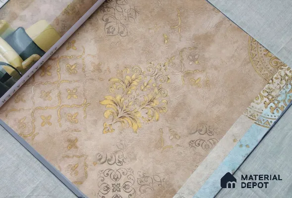 HM150 | 10 Meter x 21 Inches Damask Look Wallpaper - 57.41 Sq. Ft. | Minimum 15% wastage during installation