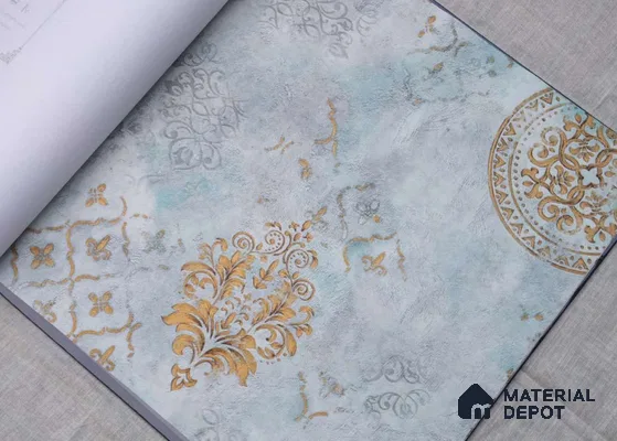 HM152 | 10 Meter x 21 Inches Damask Look Wallpaper - 57.41 Sq. Ft. | Minimum 15% wastage during installation