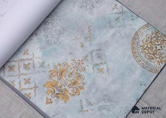 HM152 | 10 Meter x 21 Inches Damask Look Wallpaper - 57.41 Sq. Ft. | Minimum 15% wastage during installation