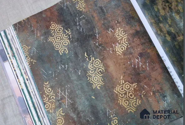 HM154 | 10 Meter x 21 Inches Patterned Look Wallpaper - 57.41 Sq. Ft. | Minimum 15% wastage during installation