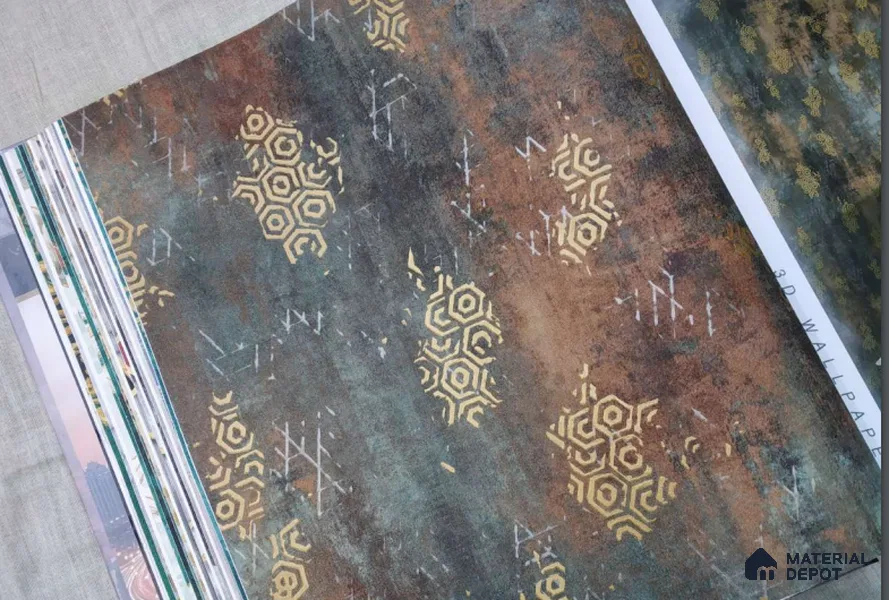 HM154 | 10 Meter x 21 Inches Patterned Look Wallpaper - 57.41 Sq. Ft. | Minimum 15% wastage during installation