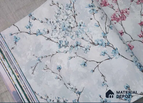 HM160 | 10 Meter x 21 Inches Florals Look Wallpaper - 57.41 Sq. Ft. | Minimum 15% wastage during installation