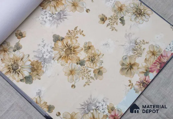 HM162 | 10 Meter x 21 Inches Florals Look Wallpaper - 57.41 Sq. Ft. | Minimum 15% wastage during installation