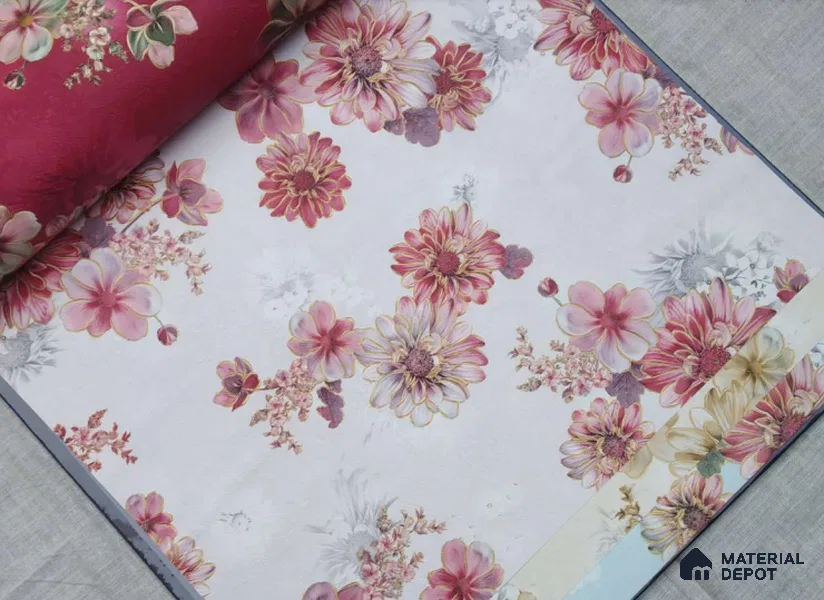 HM163 | 10 Meter x 21 Inches Florals Look Wallpaper - 57.41 Sq. Ft. | Minimum 15% wastage during installation