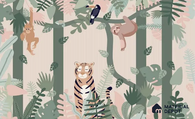 MM03 | 10 Meter x 21 Inches Animal Print Look Wallpaper - 57.37 Sq. Ft. | Minimum 15% wastage during installation