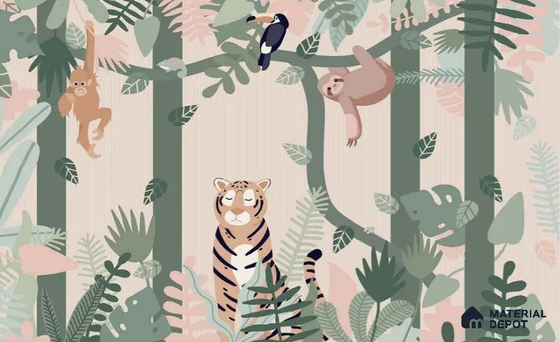 MM03 | 10 Meter x 21 Inches Animal Print Look Wallpaper - 57.37 Sq. Ft. | Minimum 15% wastage during installation